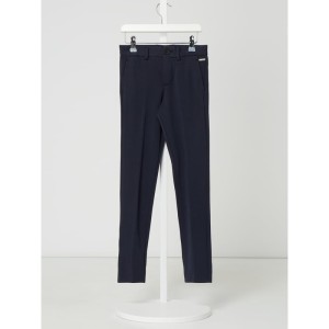 Chinosy o kroju slim fit z dżerseju model ‘Marco’