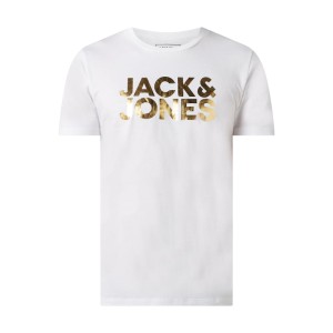 T-shirt z odblaskowym logo