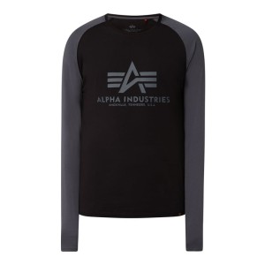 Bluzka z długim rękawem z nadrukiem z logo