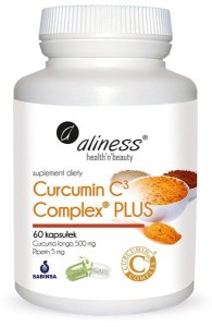 CURCUMIN C3 COMPLEX® PLUS CURCUMA LONGA 500 MG PIPERIN 5 MG 60 KAPSUŁEK, ALINESS - Suplement Diety