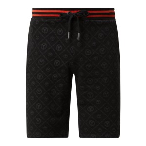Szorty z dzianiny dresowej ze wzorem z logo