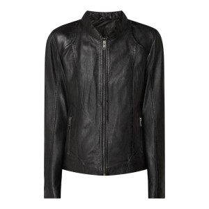 Kurtka skórzana w stylu Biker o kroju slim fit model ‘Cait’