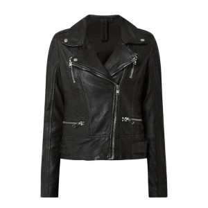 Kurtka skórzana o kroju slim fit w stylu Biker model ‘Tasha’
