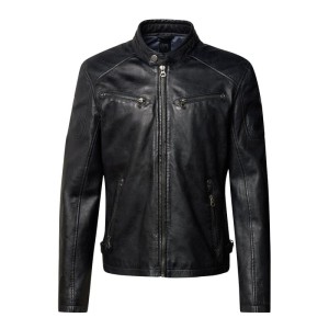 Kurtka skórzana o kroju regular fit w stylu Biker model ‘Marc’