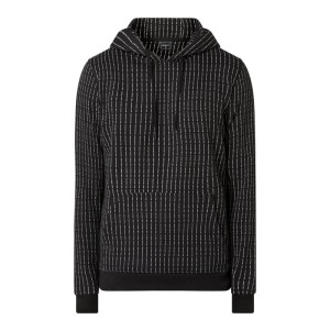 Bluza z kapturem ze wzorem w cienkie prążki