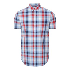 Koszula casualowa o kroju slim fit z bawełny z krótkim rękawem