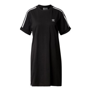 Sukienka z dżerseju z bawełny z paskami z logo