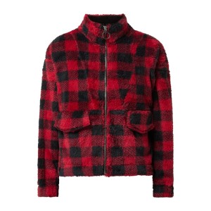 Kurtka z futerka ze wzorem w kratkę model ‘Dalina’