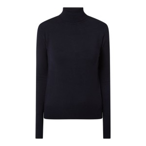 Sweter z wywijanym kołnierzem z mieszanki wiskozy model ‘Venice’