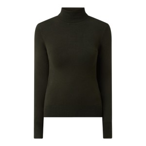 Sweter z wywijanym kołnierzem z mieszanki wiskozy model ‘Venice’