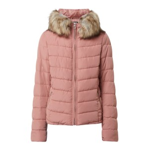 Kurtka pikowana z odpinanym sztucznym futrem model ‘Newellan’