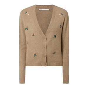 Kardigan z kwiatowymi haftami model ‘Fie’