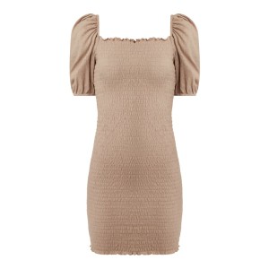 Sukienka mini z bufiastymi rękawami model ‘Nalena’ – marszczona