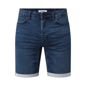 Szorty jeansowe o kroju regular fit z dzianiny dresowej stylizowanej na denim model ‘Ply’
