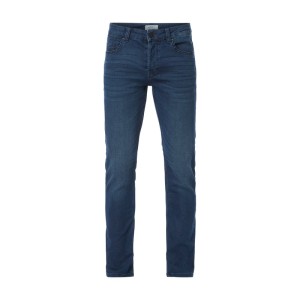 Jeansy w dekatyzowanym stylu o kroju slim fit