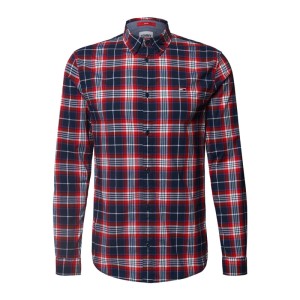 Koszula casualowa z mieszanki bawełny i elastanu ze wzorem w kratę