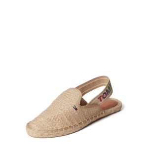 Espadryle z paskiem z tyłu i detalami z logo