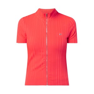 Bluzka o kroju slim fit z zamkiem błyskawicznym