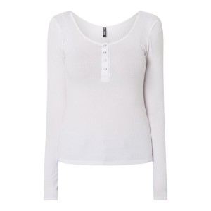 Bluzka z długim rękawem i prążkowaną fakturą model ‘Kitte’