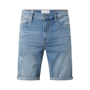 Szorty jeansowe o kroju Slim Fit z dodatkiem streczu