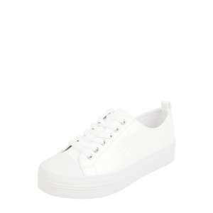 Sneakersy na platformie z imitacji skóry