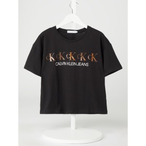 T-shirt o pudełkowym kroju z bawełny ekologicznej