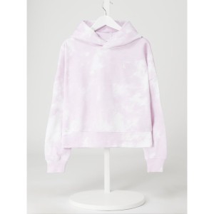 Bluza z kapturem o kroju relaxed fit z efektem batiku