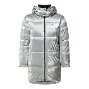 Płaszcz pikowany z odpinanym kapturem — watowany