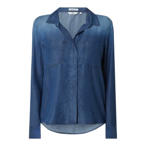 Bluzka z tkaniny stylizowanej na denim