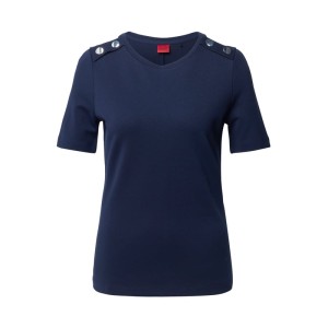 T-shirt z ozdobnymi guzikami