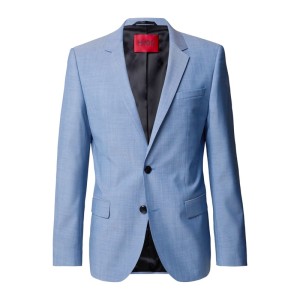 Marynarka o kroju slim fit z żywej wełny