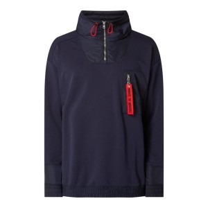 Bluza z kołnierzem z dzianiny dresowej model ‘Damboo’