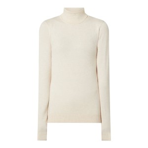 Sweter z wywijanym kołnierzem z mieszanki wiskozy model ‘Thess’