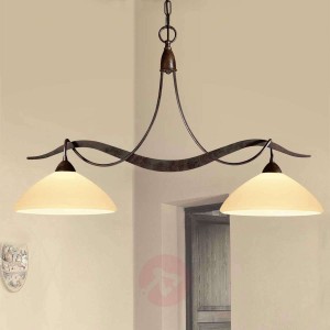 2-punktowa lampa wisząca Samuele, kremowa