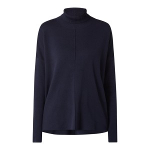 Sweter z wywijanym kołnierzem o kroju oversized z bawełny ekologicznej model ‘Ayakaa’