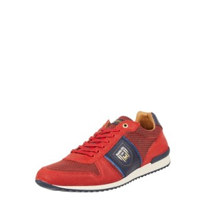 Sneakersy ze skóry i materiału tekstylnego