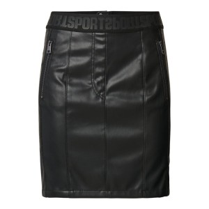 Spódnica o długości do kolan z imitacji skóry