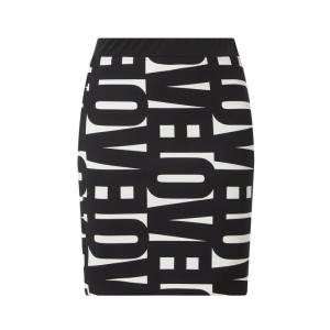 Spódnica mini ze wzorem z logo