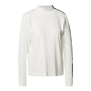 Bluzka z długim rękawem i stójką z drobnym prążkowaniem