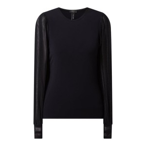 Bluzka z rękawami w kontrastowym kolorze