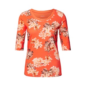 T-shirt z mieszanki bawełny z kwiatowym nadrukiem