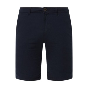 Szorty chinosy o kroju slim fit z mieszanki lnu