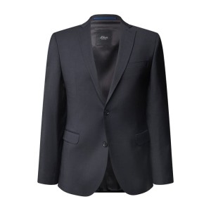 Marynarka na 2 guziki o kroju slim fit z żywej wełny