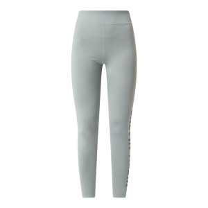 Legginsy sportowe z wysokim stanem i nadrukiem z logo