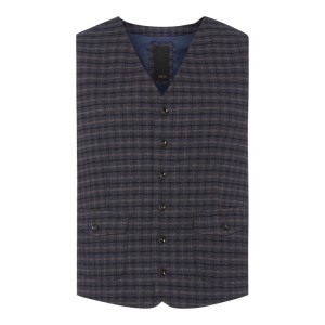 Kamizelka o kroju slim fit ze wzorem w kratę model 'Civenti'