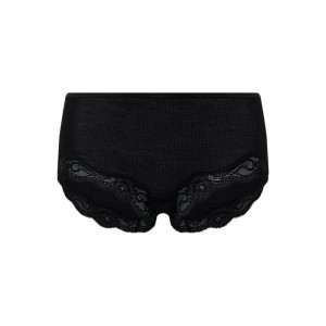 Figi z wysokim stanem o kroju regular cut z mieszanki wełny merino i jedwabiu model ‘Richesse Lace’