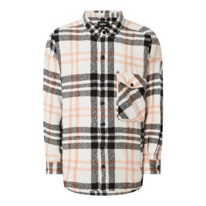 Koszula flanelowa o kroju oversized z bawełny model ‘Lando’