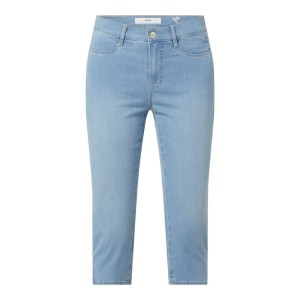 Jeansy capri o kroju slim fit z dodatkiem streczu model ‘Mary’