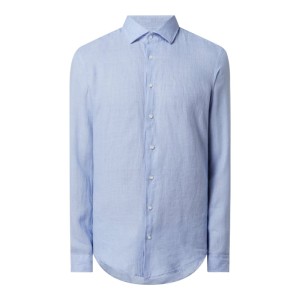 Koszula lniana o kroju slim fit