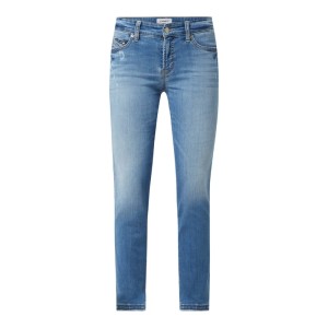 Jeansy skrócone o kroju slim fit z dodatkiem streczu model ‘Paris’